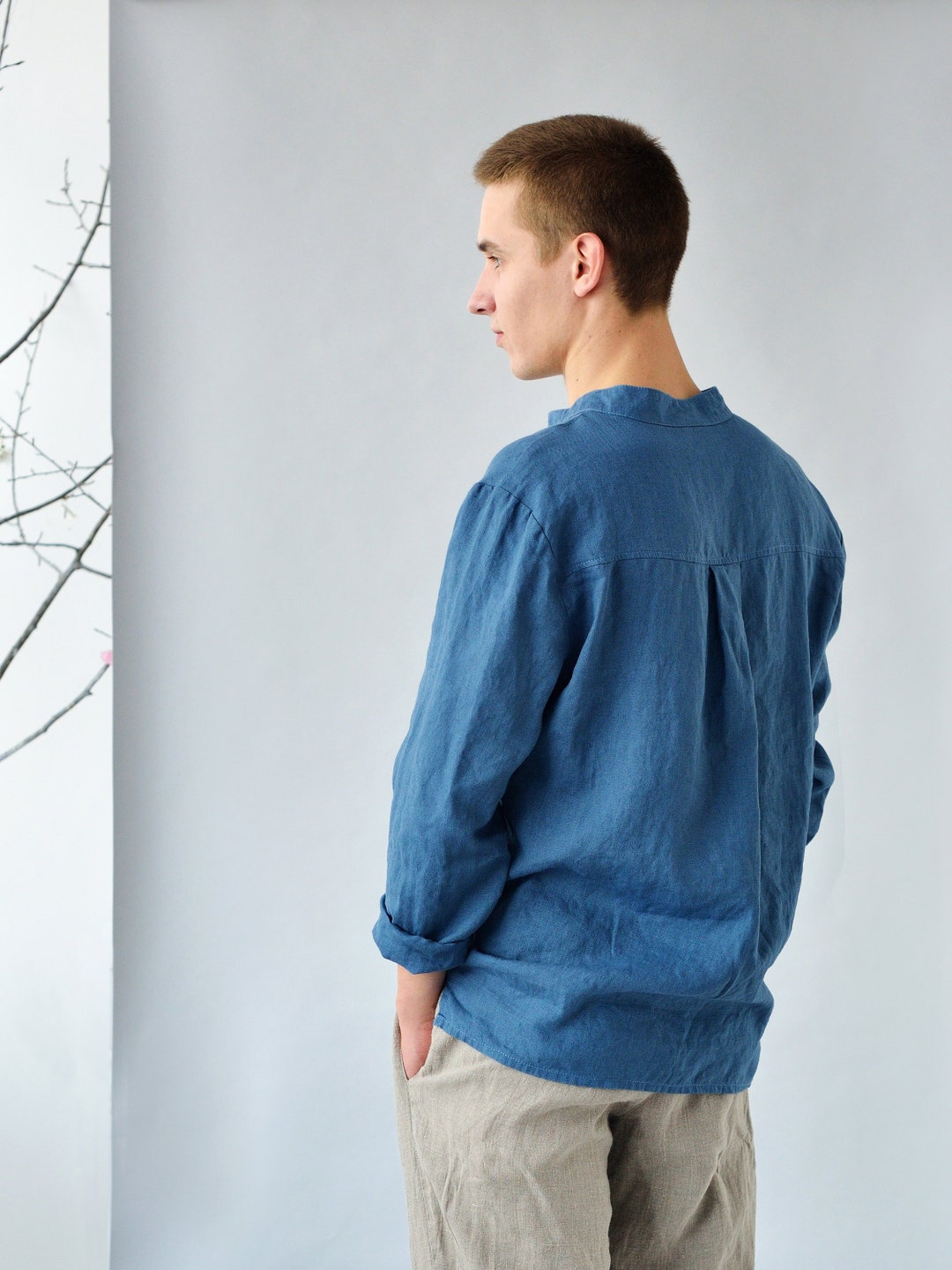 Linen Shirt Men's / Casual Style Men's Shirt/ - Etsy