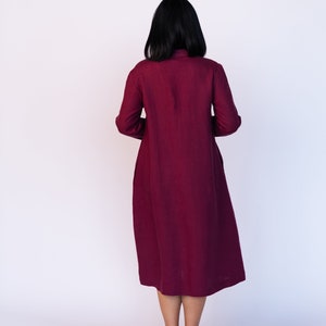 Linen oversize dress Laura long sleeved