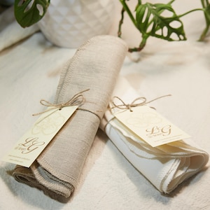 Paños de cocina de lino natural: reutilizables, sin papel, ecológicos (juego de 5)