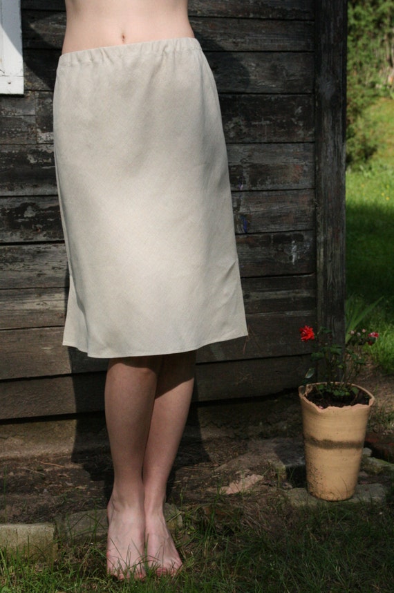 Linen Half Slip/ Flax Slip/petticoat Linen/ Linen Underwear/ Linen Womens  Skirt/ Flax Slip/ Linen Women Clothing 