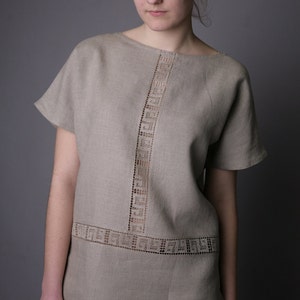 Linen tunic Antique in natural linen