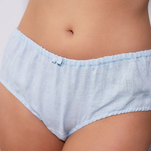 Linen Panties- Knickers of Midrise For Women/Linen Underwear Eco Friendly/ Summer Flax Lingerie/ Pure Linen Intimates/ Linen Undies