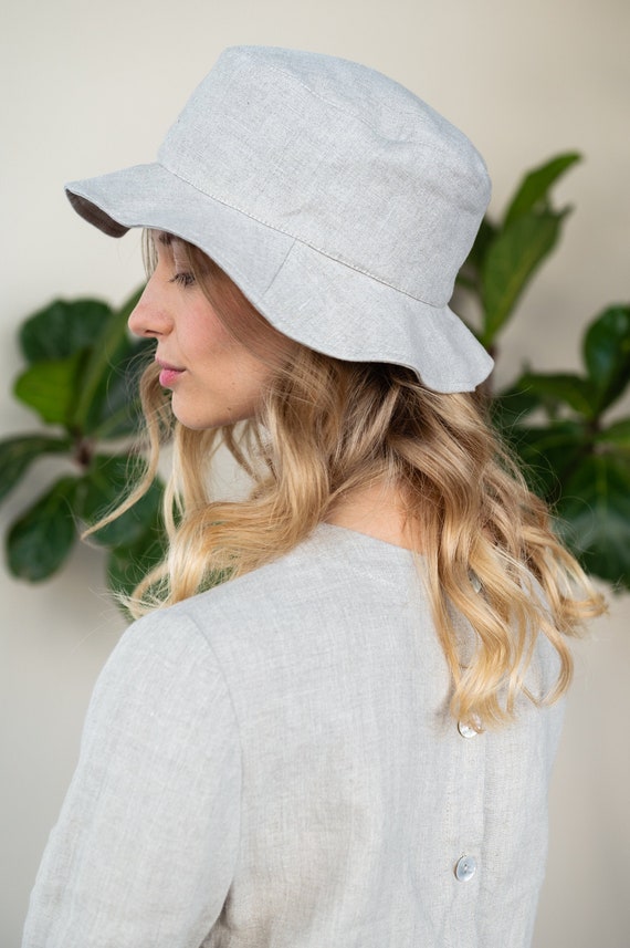 Pure Linen Hat/panama Hat/ Linen Hat Brimmed/ Eco Linen Head Etsy