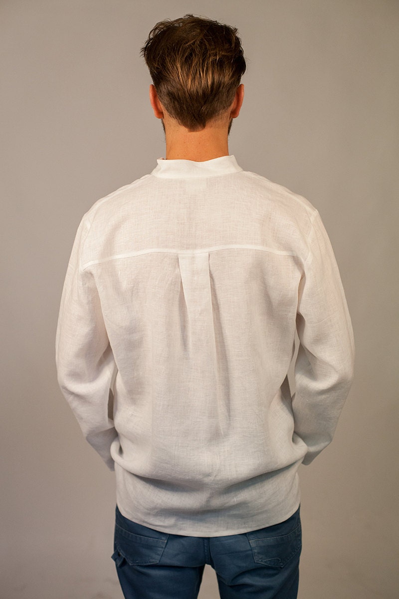 Linen Shirt for Men/ Flax Men's Shirt/ Casual Style | Etsy