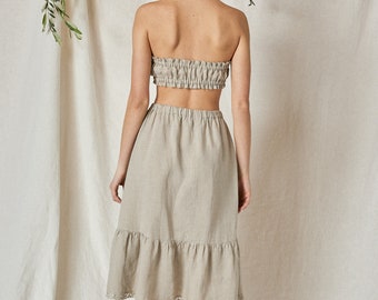 Linen Ruffle Petticoat: Lightweight Lace Underskirt, Wedding Slip