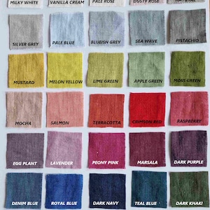 Linen fabric Samples/ Fabric samples in different color