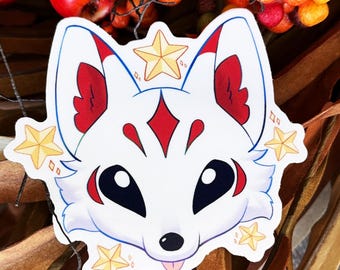 Kitsune Fox Head Stickers