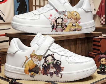 Demon Slayer Limited Edition Unisex Zenitsu & Nezuko Sneakers – Personalisierte Anime-Sneakers – Weltweiter Versand