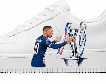 Limitierte, personalisierte Dembele PSG-Sneaker – PSG Art Edition – UCL 2-Sterne-Version