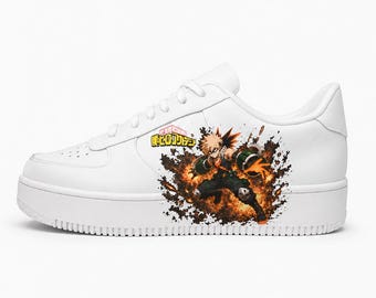My Hero Academia Limited Edition Unisex Custom Sneakers - Katsuki Bakugo Customized Anime Sneakers - Anime Art