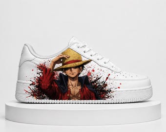 Limitierte One Piece x Luffy Custom-Sneaker – Anime-Sneaker – Handgefertigt – Unisex-Streetwear-Edition
