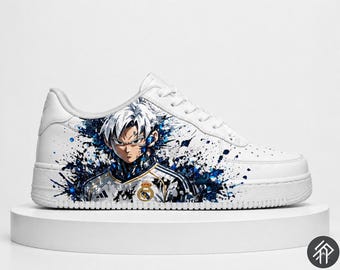 Limitierte Unisex-Sneaker Dragon Ball x Real Madrid – Goku-Anime-Sneaker – Handgefertigt – Real Madrid Edition