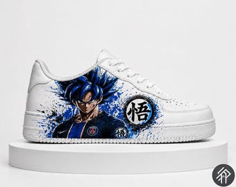 Limitierte Unisex-Sneaker „Dragon Ball x PSG“ – Goku-Design – Handgefertigt – Anime-Kunst-Edition