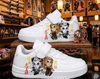 Demon Slayer Limited Edition Unisex Rengoku Sneakers – Individuell gestaltete Anime-Sneakers – Weltweiter Versand
