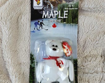 Vintage 1999 Maple the Bear TY Beanie Baby Sealed McDonald’s Canada RMHC Collectible