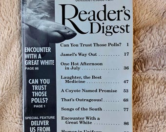 Magazyn Vintage Reader's Digest, wydanie z lipca 1995 r., duża czcionka