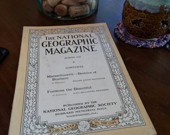Antyczny magazyn National Geographic, marzec 1920, tom XXXVI, numer trzy
