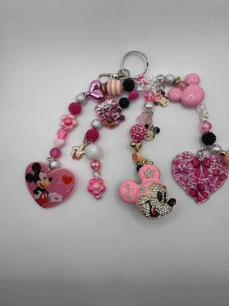 Mickey Mouse Bag Charm Keychain Bag accessories handmade image 1