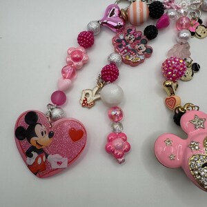 Mickey Mouse Bag Charm Keychain Bag accessories handmade image 3