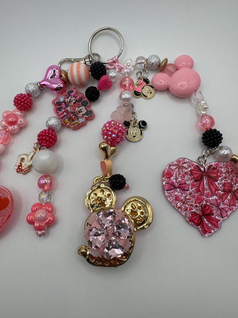 Mickey Mouse Bag Charm Keychain Bag accessories handmade image 5