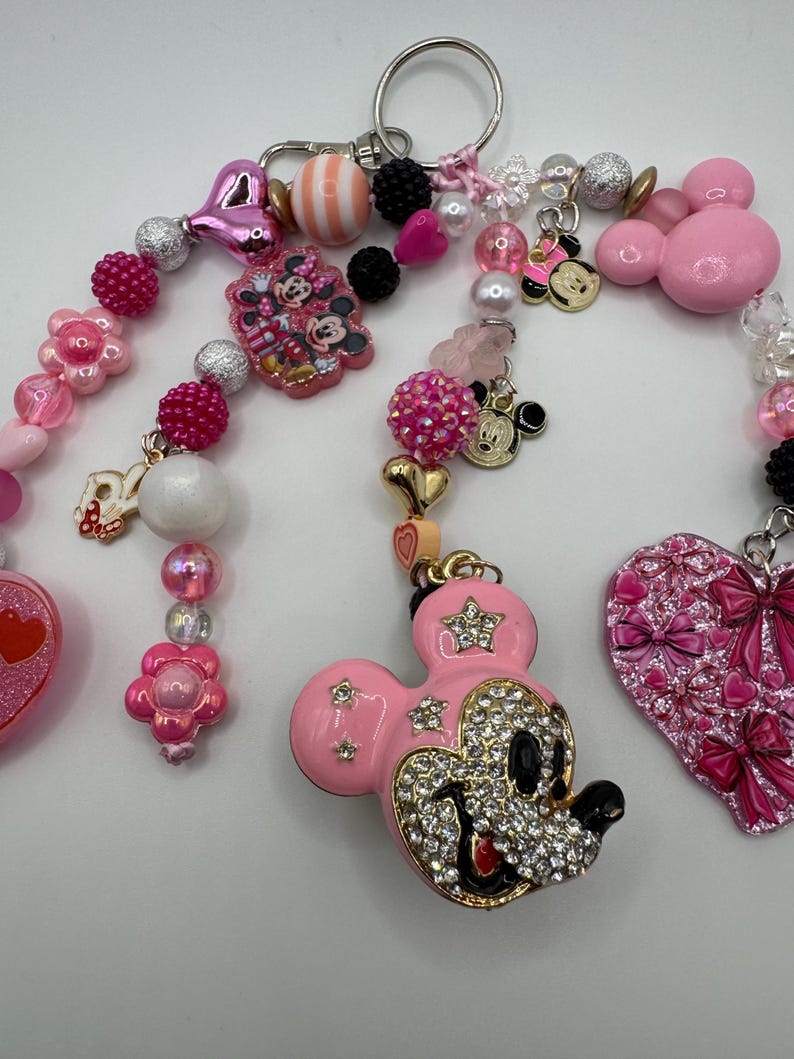 Mickey Mouse Bag Charm Keychain Bag accessories handmade image 2