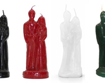 Marriage Bride Groom Couples Wedding Figure Image   7'' Tall  SOLID Color Candle   U PICK COLOR ~ Full Moon Candles