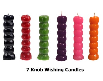 Seven 7 Knob Wishing Candle Figure Image Figural Candle