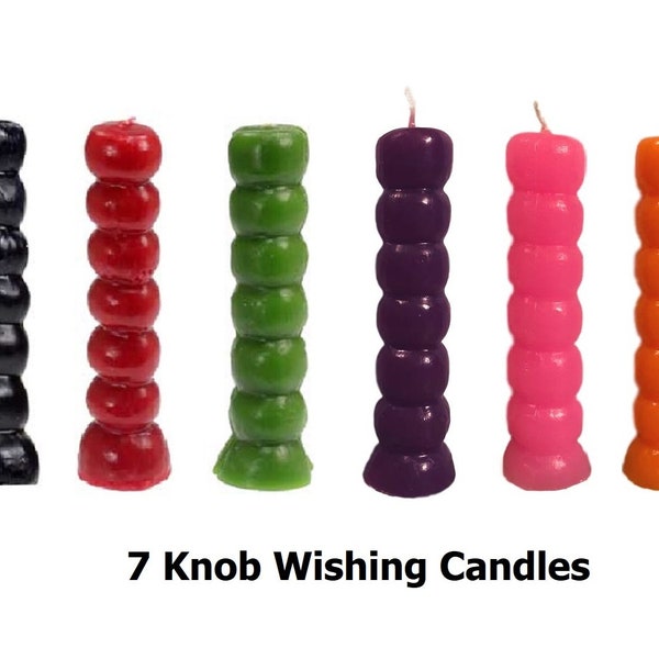 Seven 7 Knob Wishing Candle Figure Image Figural Candle