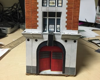 Model hoofdkwartier van Ghostbusters Firehouse