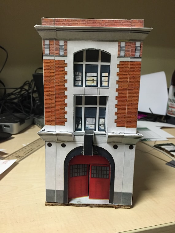 Ghostbusters Firehouse Headquarters Model Etsy Canada