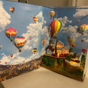 Hete luchtballonnen in een Boek