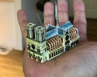 Notre Dame Cathedral Paper Scupture