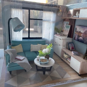 Modern IKEA Style Living Room Miniature Diorama