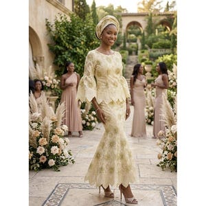 Gold Lace Iro and Buba - Etsy Gold Lace Iro and Buba - Etsy