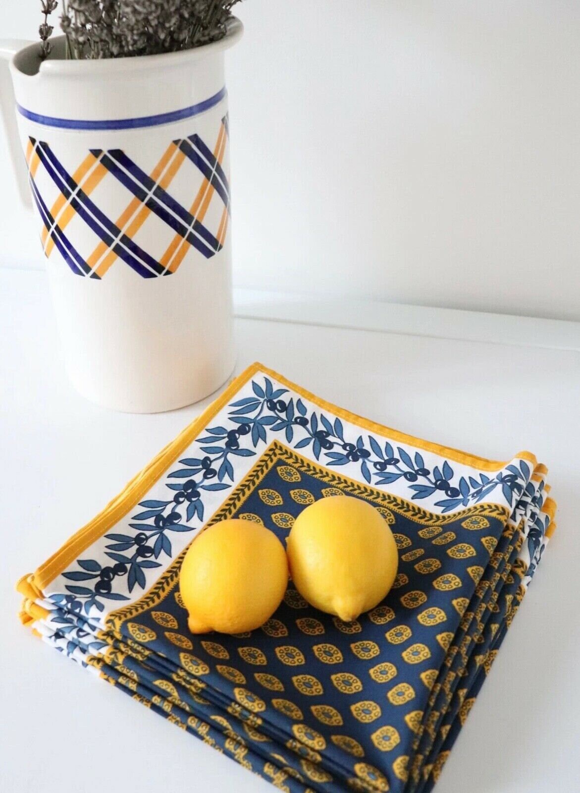 Set Of 3 French Provence Napkins