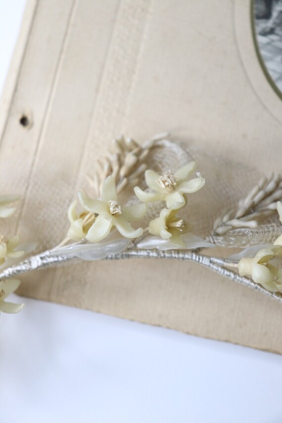 1920s stunning French bridal wedding wax crown gl… - image 7