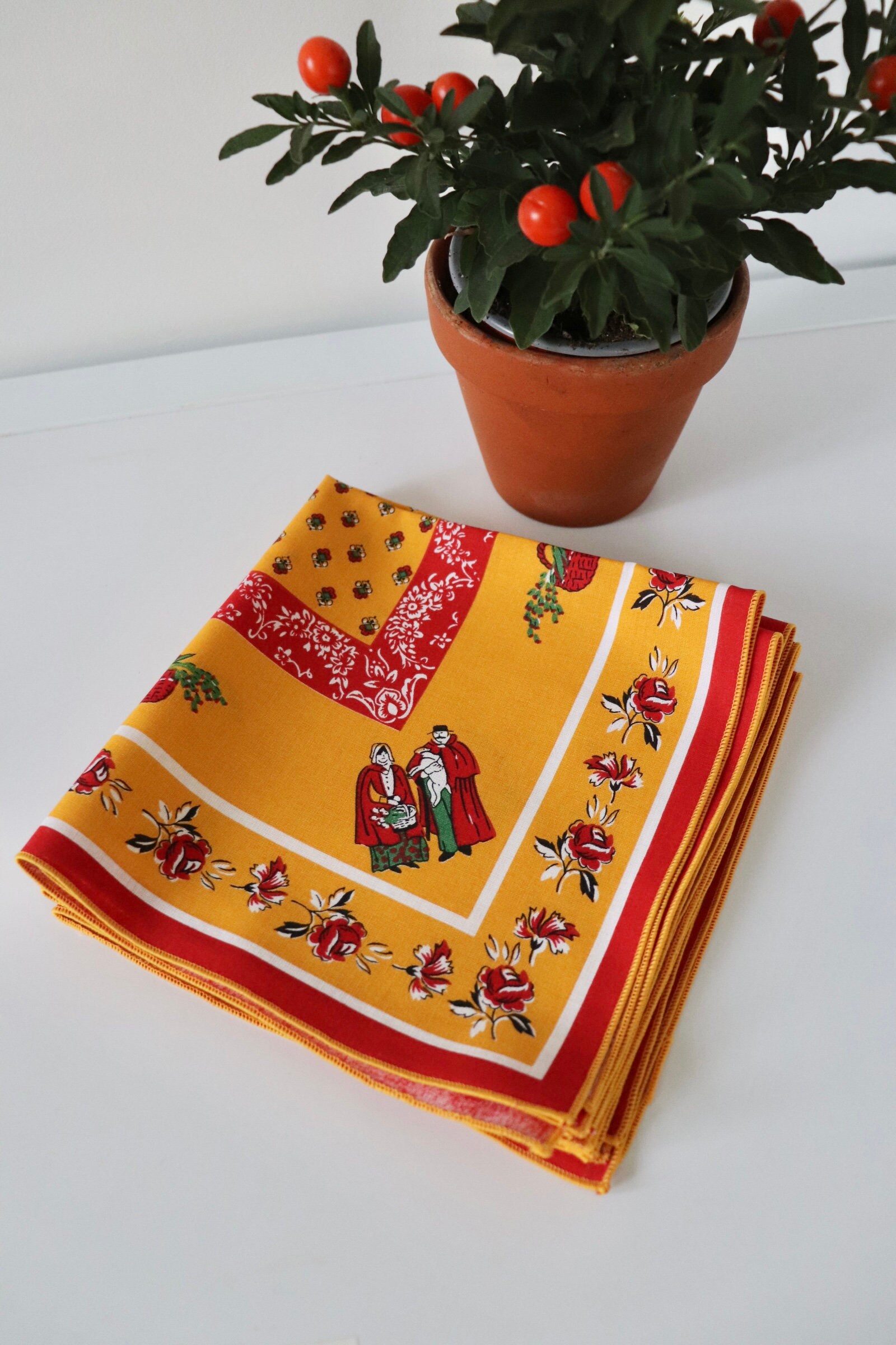 Set Of 6 French Provence Napkins