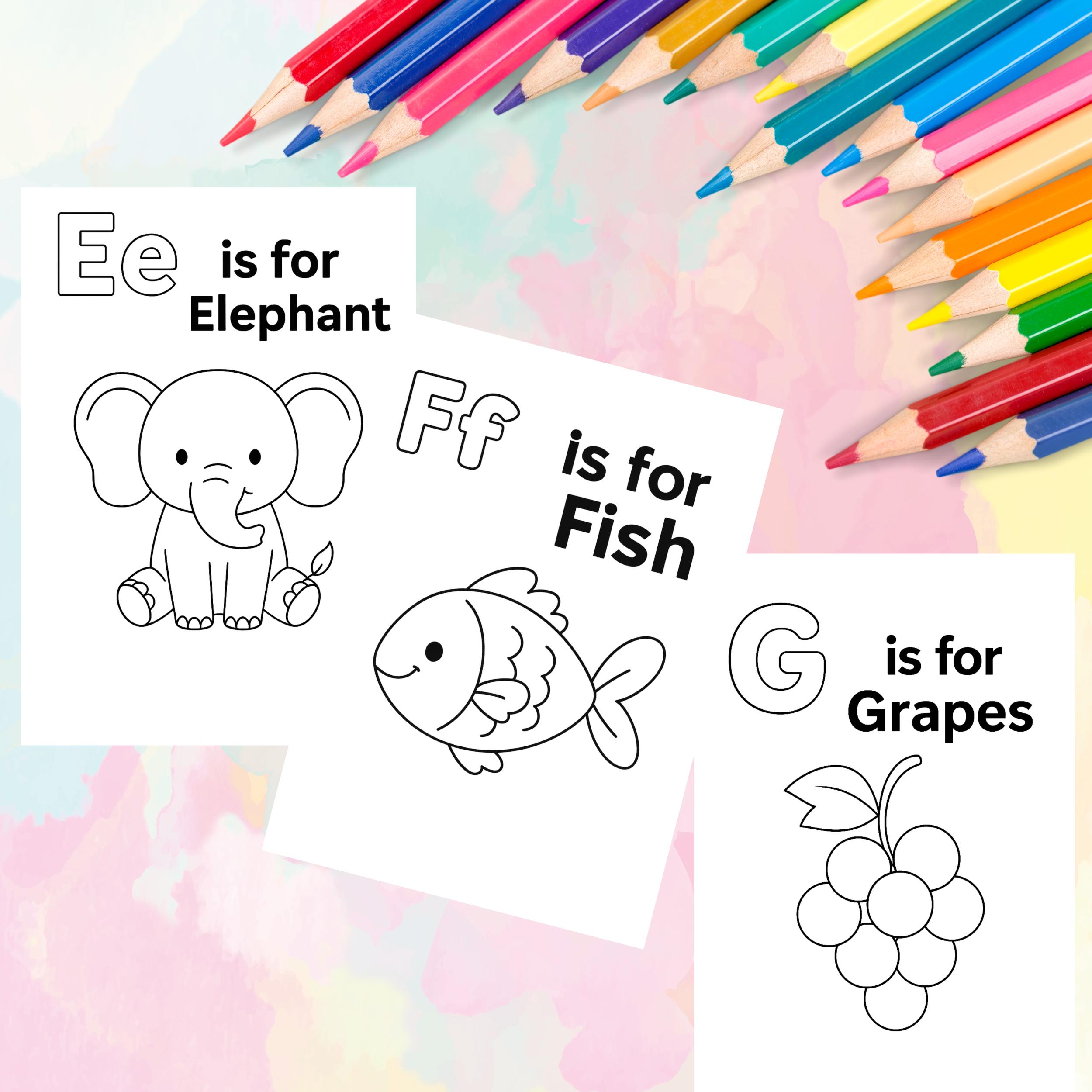 ABC Bible Coloring Pages for Kids, Christian Alphabet Coloring Book ...