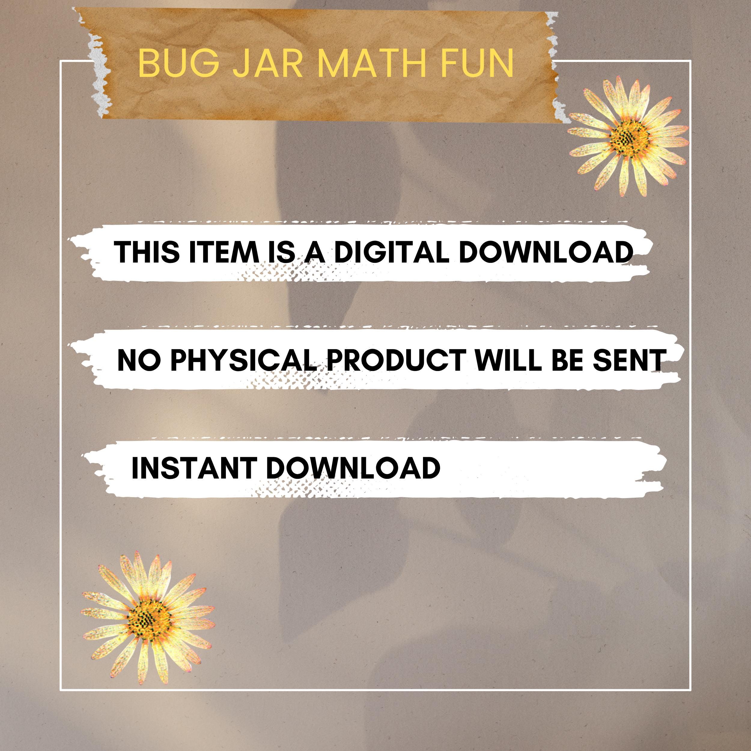 Bug Jar Math Printable, Counting &number Matching Activity 1–5, Insect ...