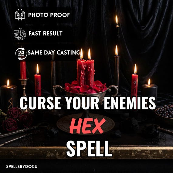 Etsy Witch Hex Your Ex Spell Same Day, Curse Your Enemies, Karmic Revenge Spell, Payback Ritual