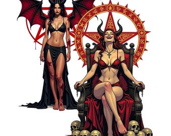 Female demon PNG, mysticism digital PNG, 28 PNG transparent background