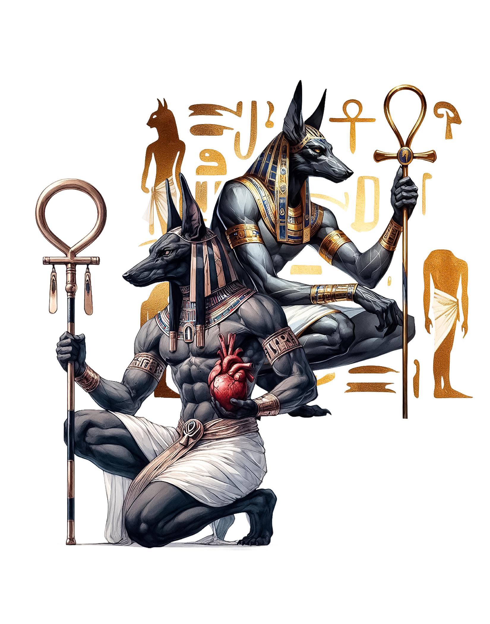 Anubis Egyptian God Clipart – Mythology Character Set 30 PNG Digital ...