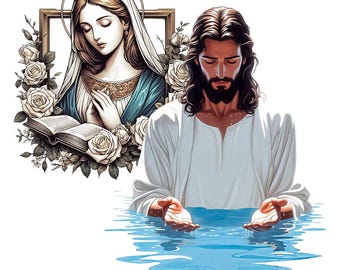 Jesus and Virgin Mary PNG Images, Christian Clipart 30 PNG transparent background