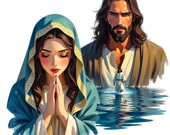 Jesus & Virgin Mary PNG Images: Christian Clipart 33 PNG transparent background