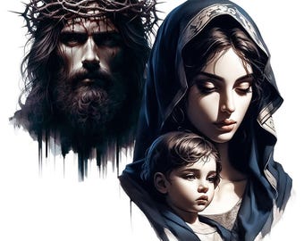 Jesus & Virgin Mary PNG Images: Christian Clipart 26 PNG transparent background
