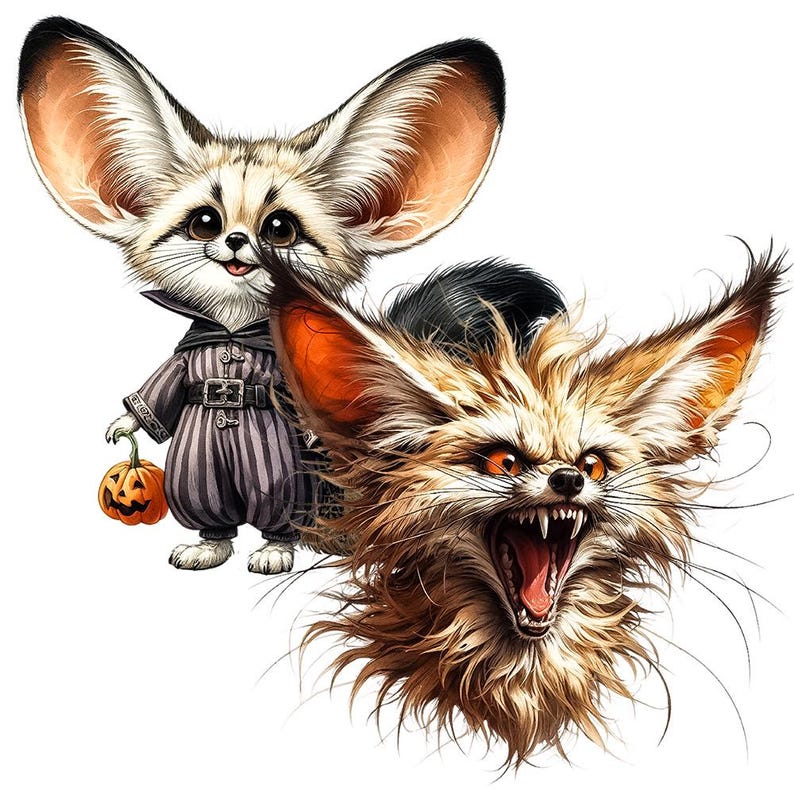 Fennec Fox Clipart - 30 PNG Transparent Backgrounds, Digital Download ...