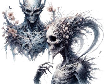 Sensenmann Clipart - 30 mystische PNG Bilder (digitaler Download)