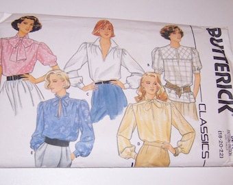 Vintage Butterick 1985 Uncut Classics Misses Blouse Sizes 18 20 22 Pattern Number 3240 - Sewing Supply