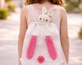 Bunny Bag Sewing Pattern, Kids Backpack Pattern Pdf, Beginner Friendly