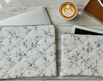 Laptop Sleeve Sewing Pattern, 2 Size Quilted, Zippered Case, MacBook & iPad Cover Pdf, Beginner Friendly